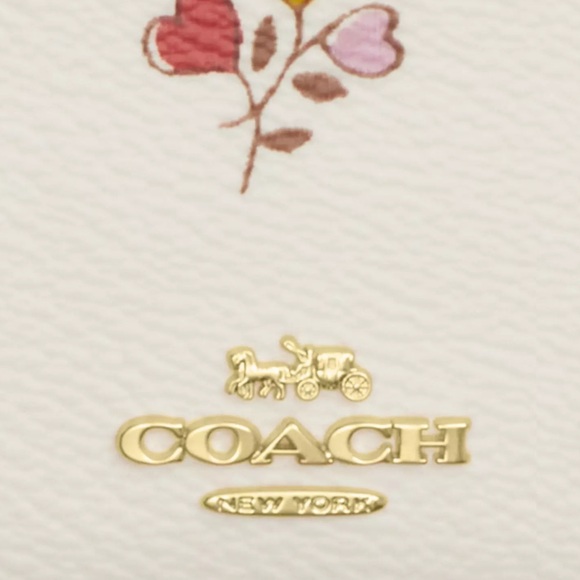 NWT COACH Mini Skinny Id Case With Heart Print - Picture 5 of 5